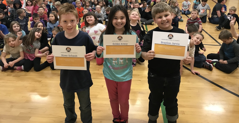 2nd Grade Ranger Pride Students of the Month