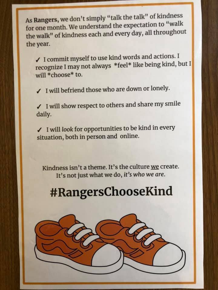 Ranger Pledge for Kindness
